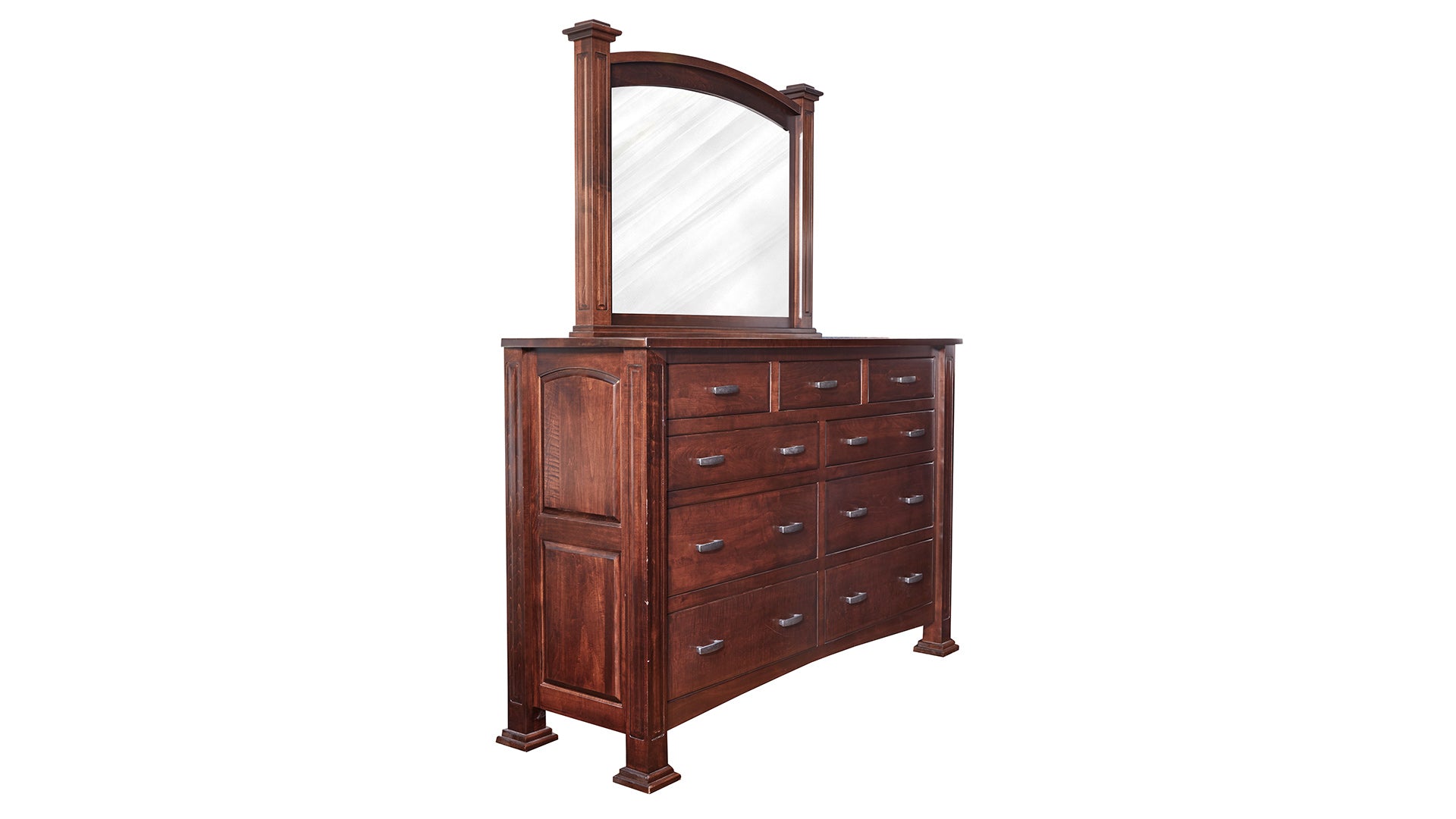 Lexington Solid Maple Wood 9 Drawer Dresser w/Mirror