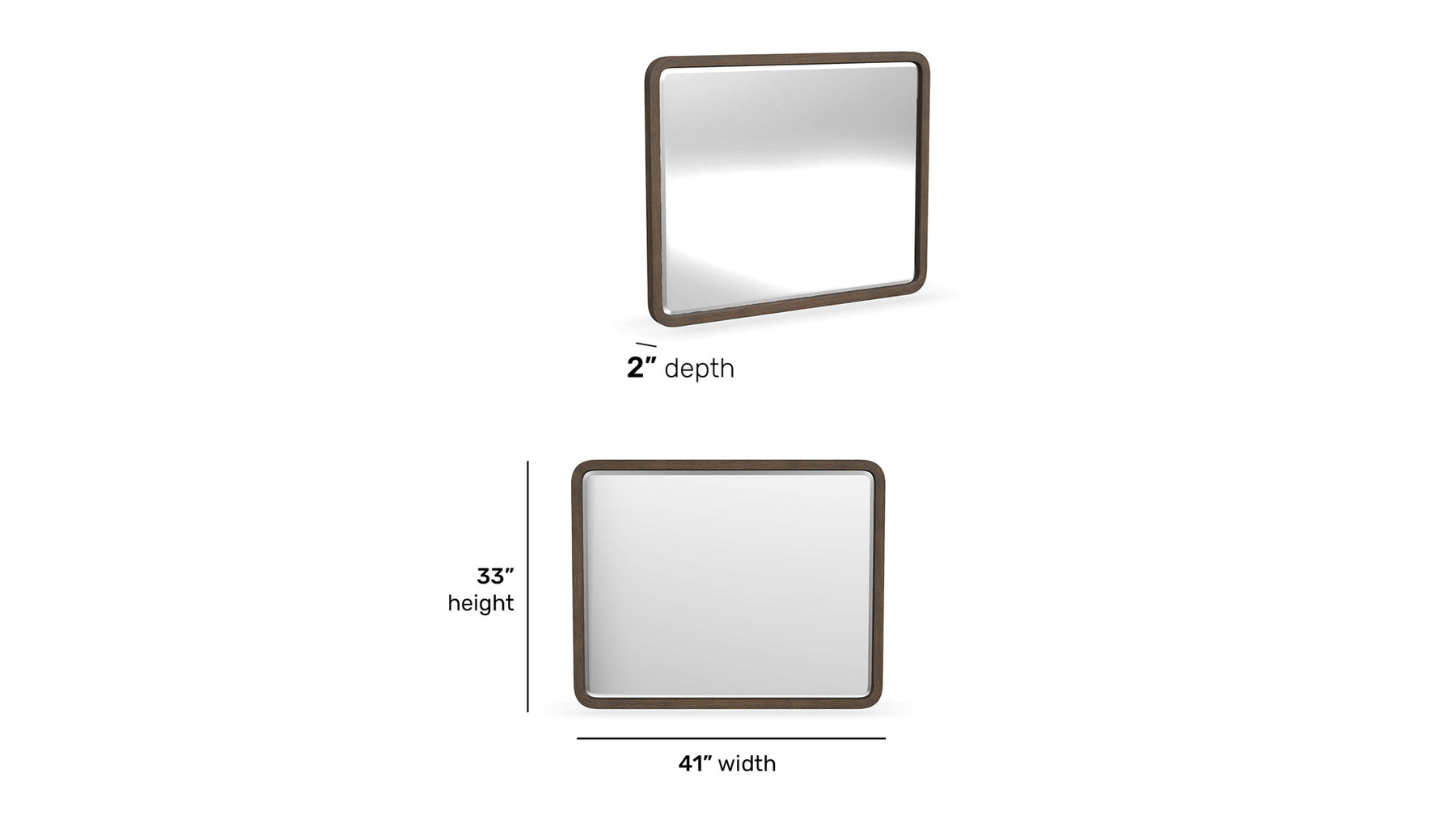 2pc Athens Brownstone 6 Drawer Dresser & Mirror