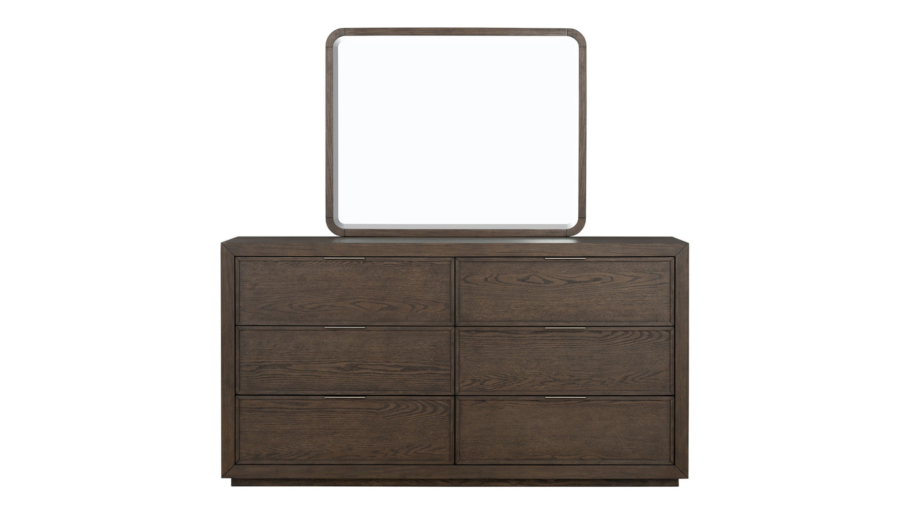 2pc Athens Brownstone 6 Drawer Dresser & Mirror