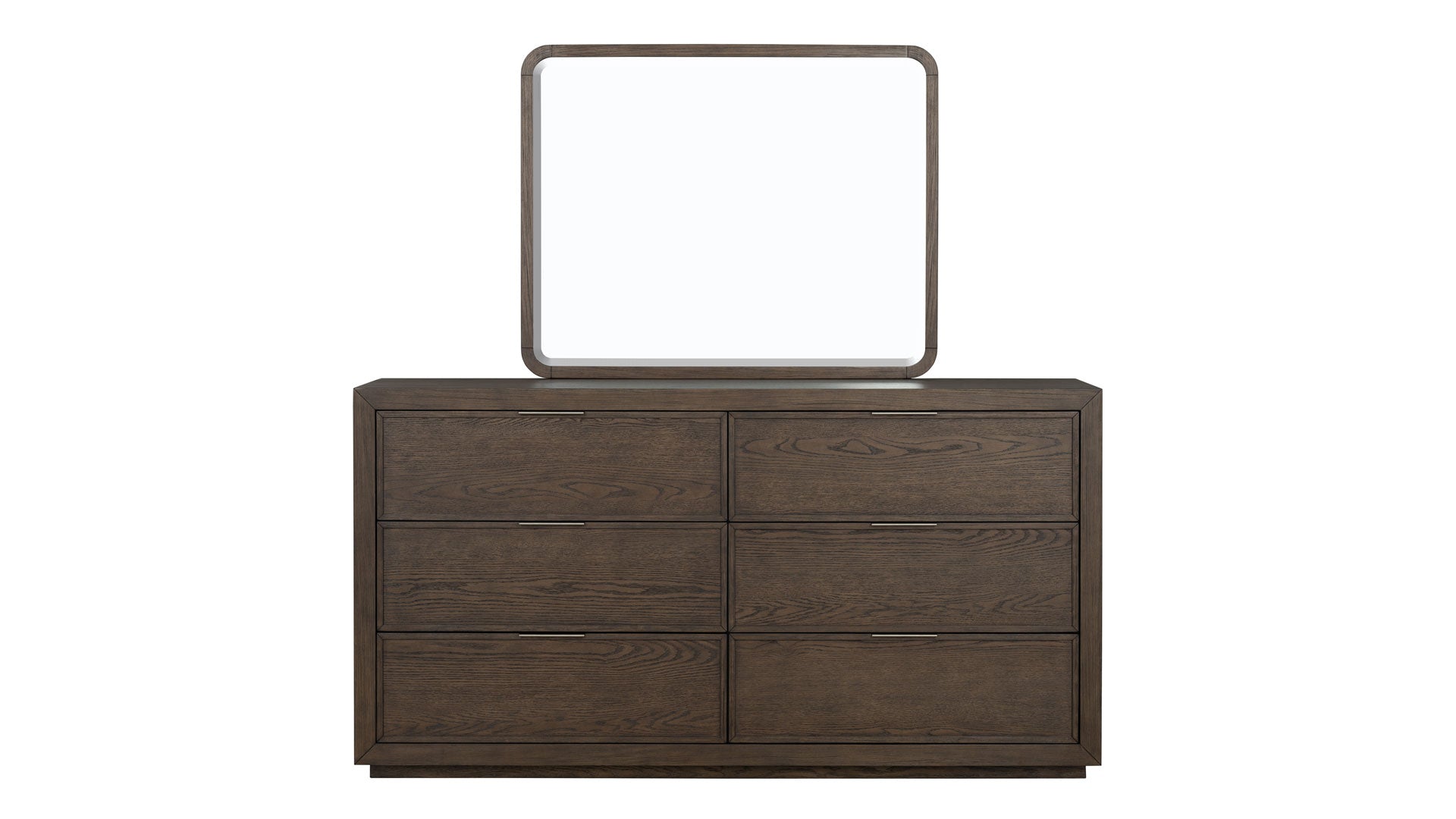 2pc Athens Brownstone 6 Drawer Dresser & Mirror