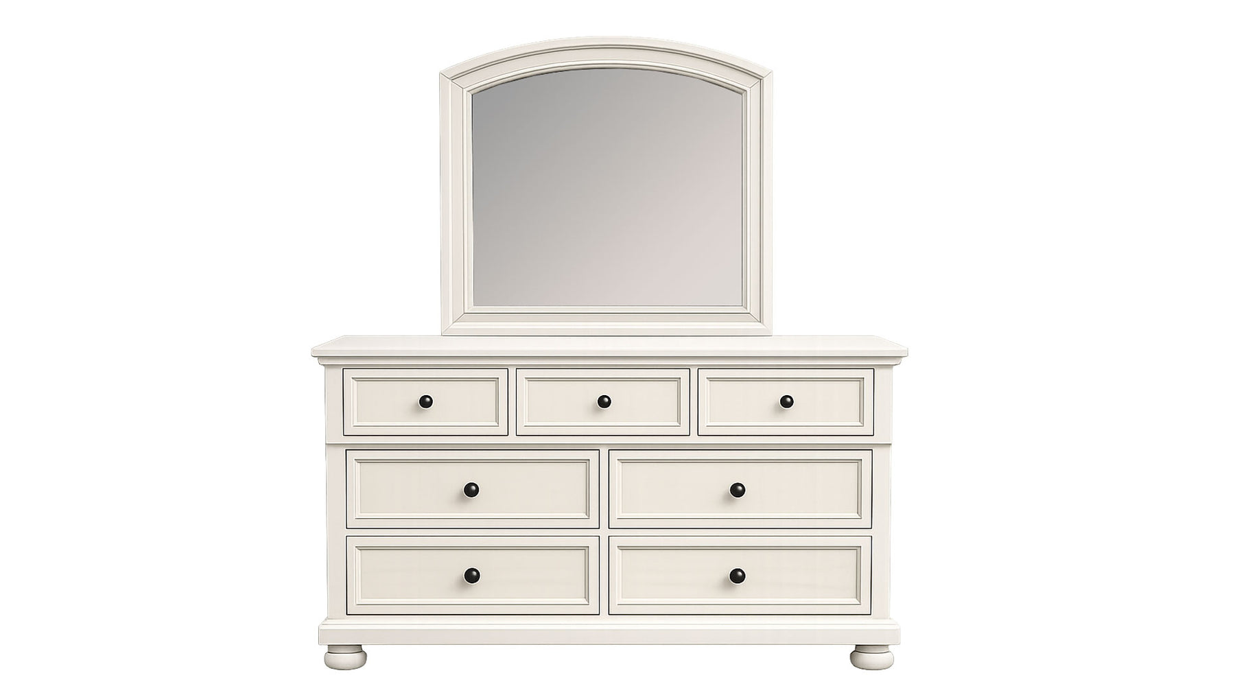 Soriah Sea Shell White 2pc Dresser/ Mirror | Gallery Furniture