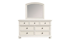 Soriah Sea Shell White 2pc Dresser/ Mirror | Gallery Furniture