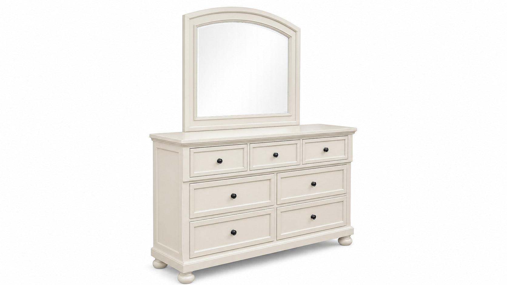 Soriah Sea Shell White 2pc Dresser/ Mirror | Gallery Furniture