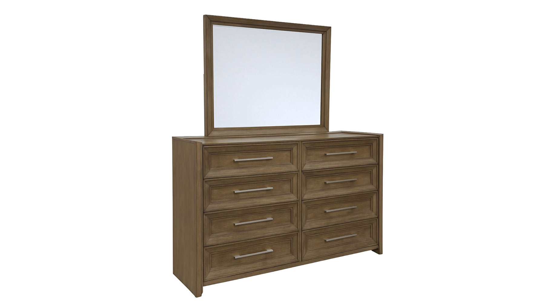 Madison Park Modern 8 Drawer Dresser w/Mirror