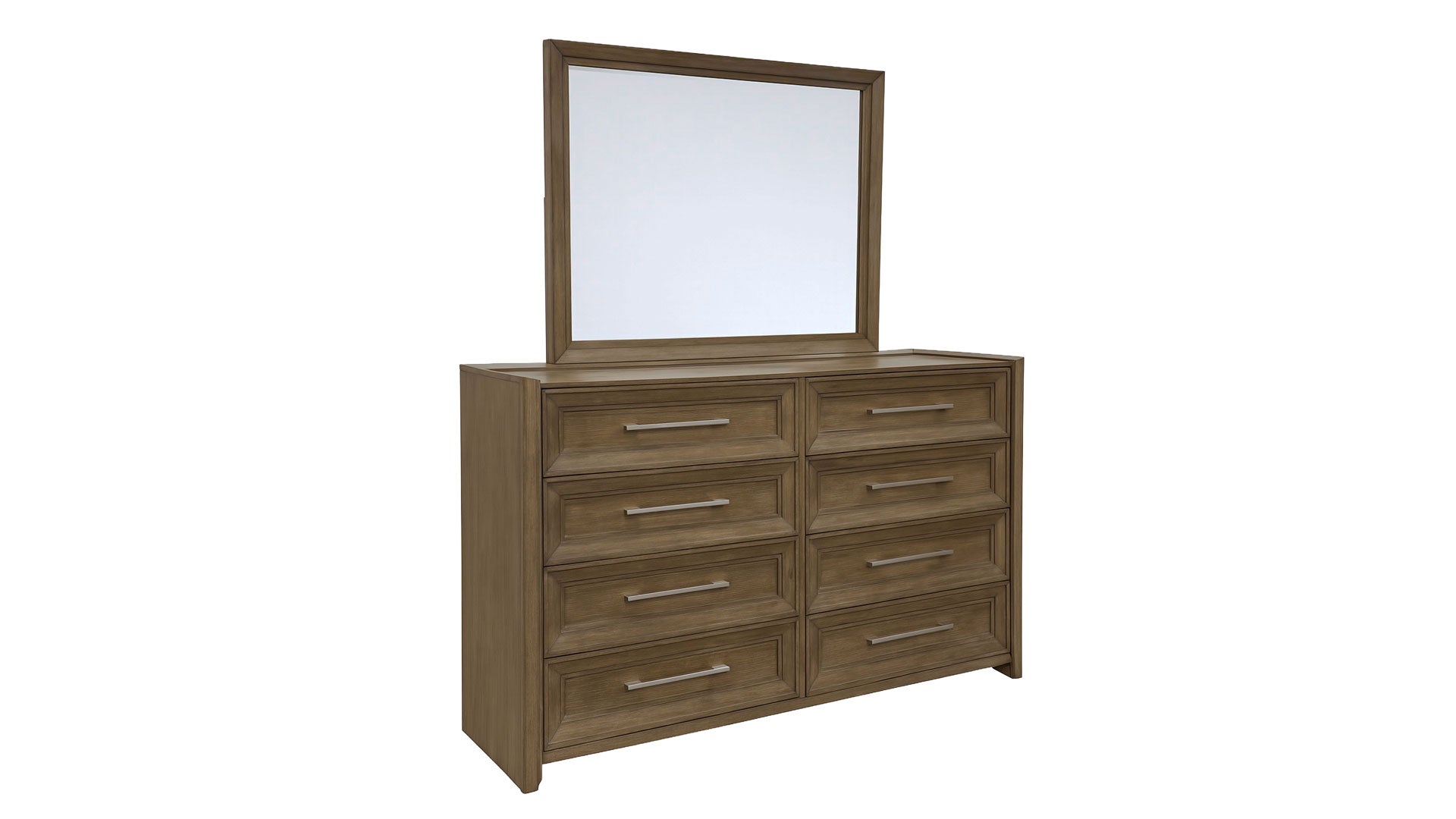 Madison Park Modern 8 Drawer Dresser w/Mirror