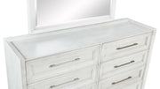 Charter Modern White 8 Drawer Dresser w/Mirror