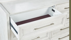 Charter Modern White 8 Drawer Dresser w/Mirror