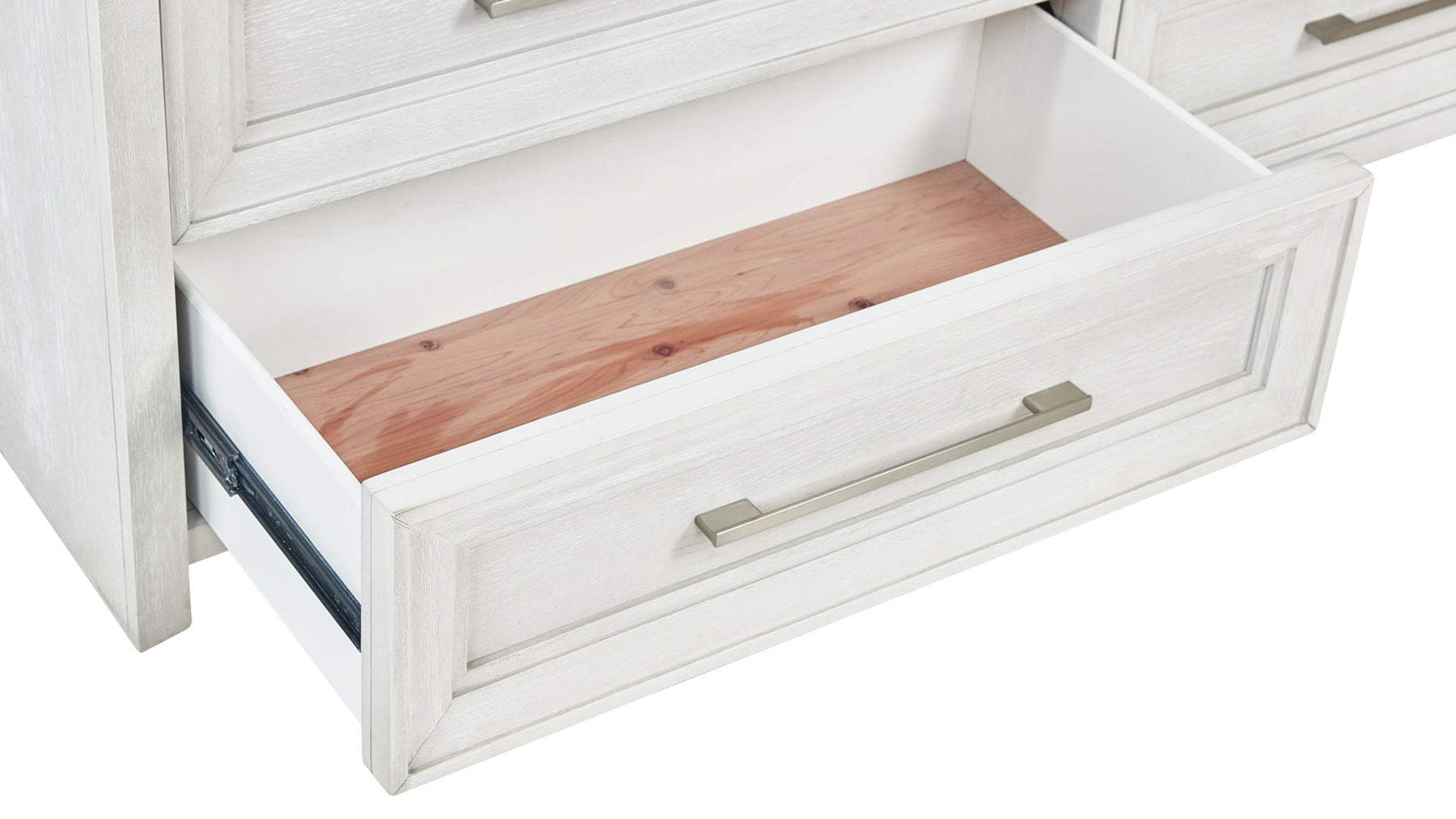 Charter Modern White 8 Drawer Dresser w/Mirror