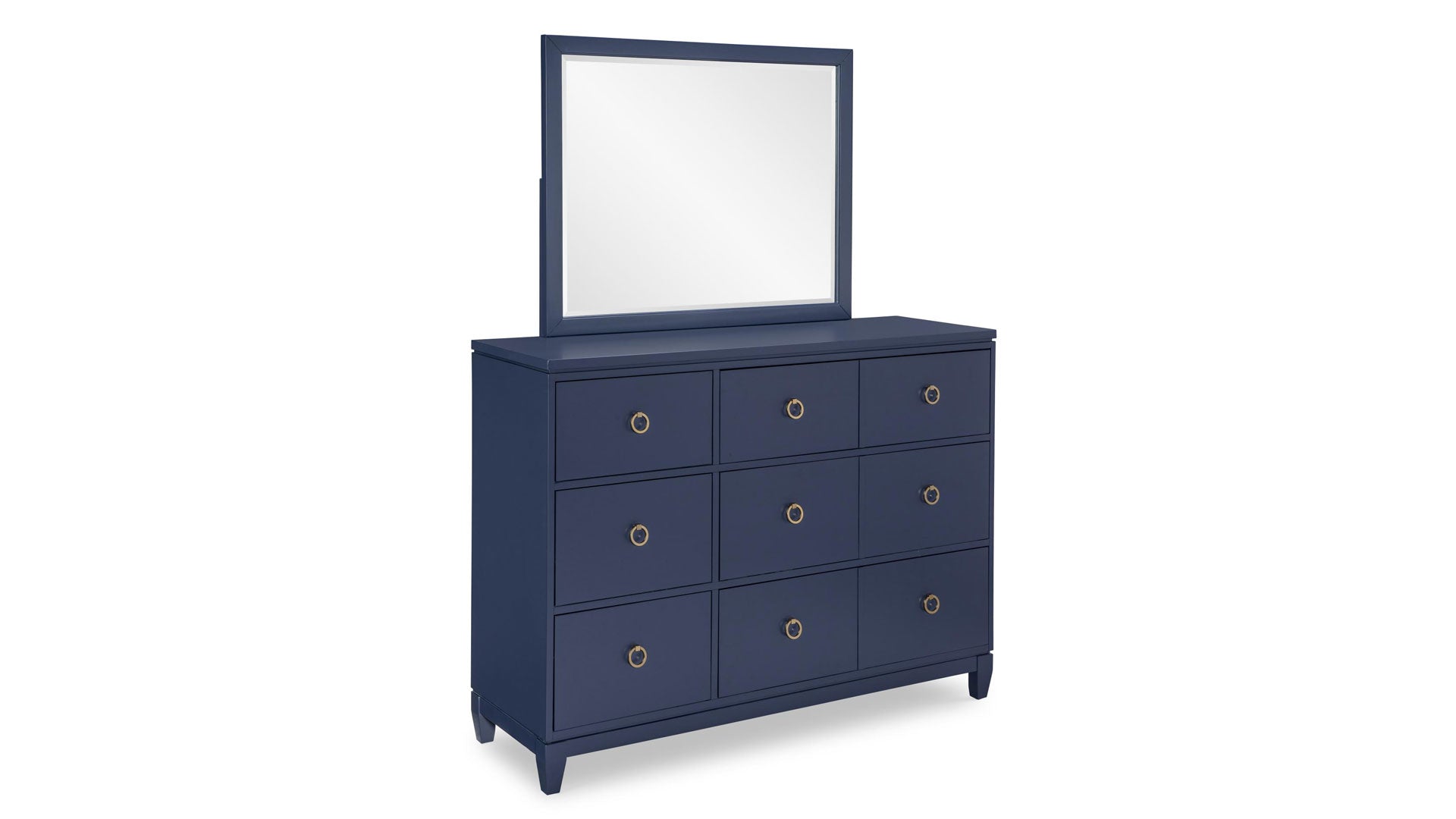 Summerland Inkwell Blue Modern Dresser w/Mirror