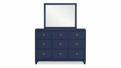 Summerland Inkwell Blue Modern Dresser w/Mirror