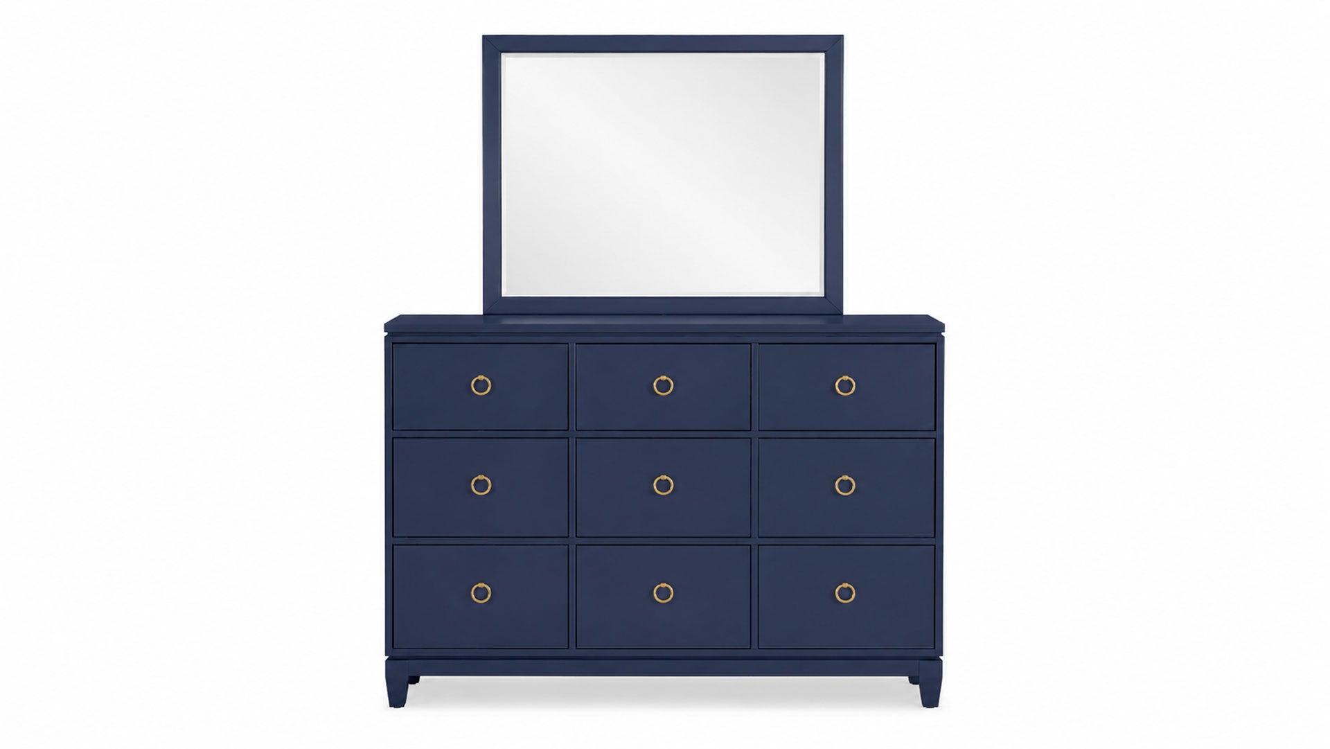 Summerland Inkwell Blue Modern Dresser w/Mirror