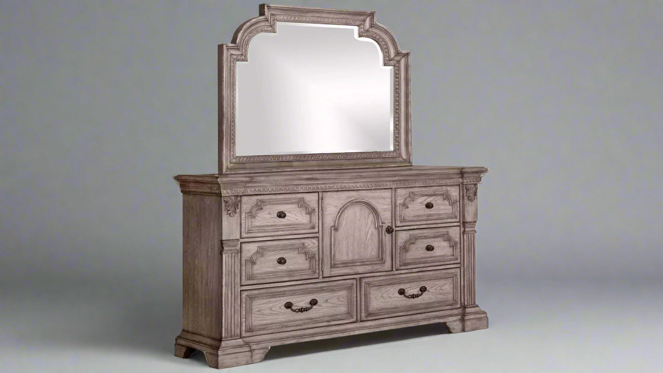Montclair Modern Farmhouse 6 Drawer Dresser w/Mirror