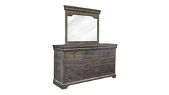 Louis Phillipe Gray Dresser and Mirror