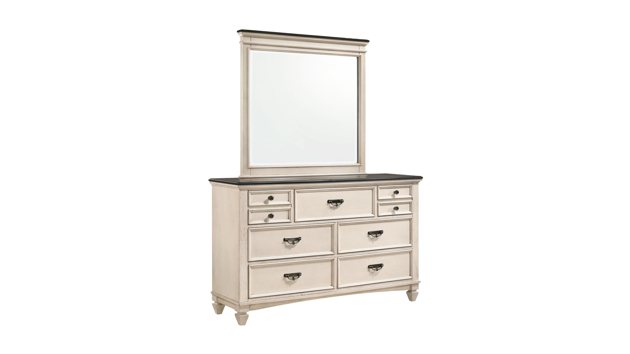 Sawyer Modern Farmhouse 7 Drawer Dresser w/Mirror