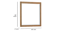 Taliesin 2-Piece Dresser & Mirror | Walnut Finish & Gunmetal | Gallery Furniture
