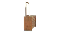 Taliesin 2-Piece Dresser & Mirror | Walnut Finish & Gunmetal | Gallery Furniture