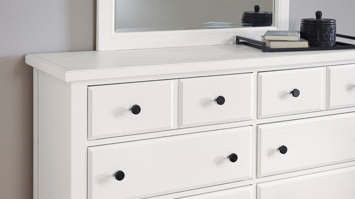 White Farmhouse Dresser and Mirror