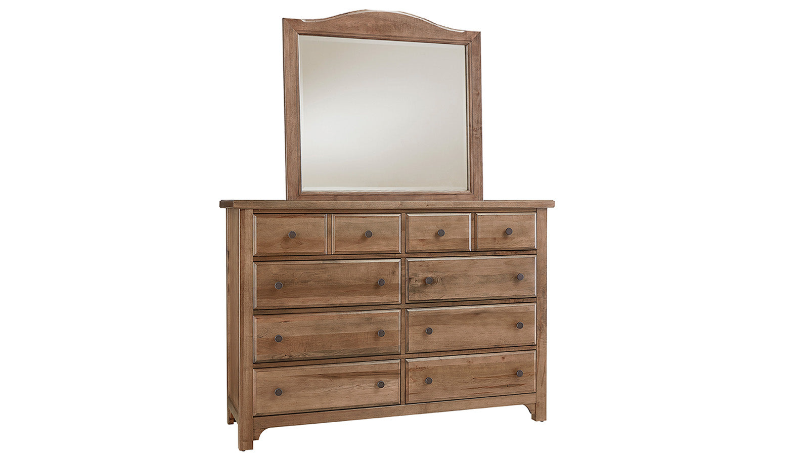 Cool Farmhouse 8 Drawer Dresser w/Mirror
