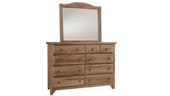 Cool Farmhouse 8 Drawer Dresser w/Mirror