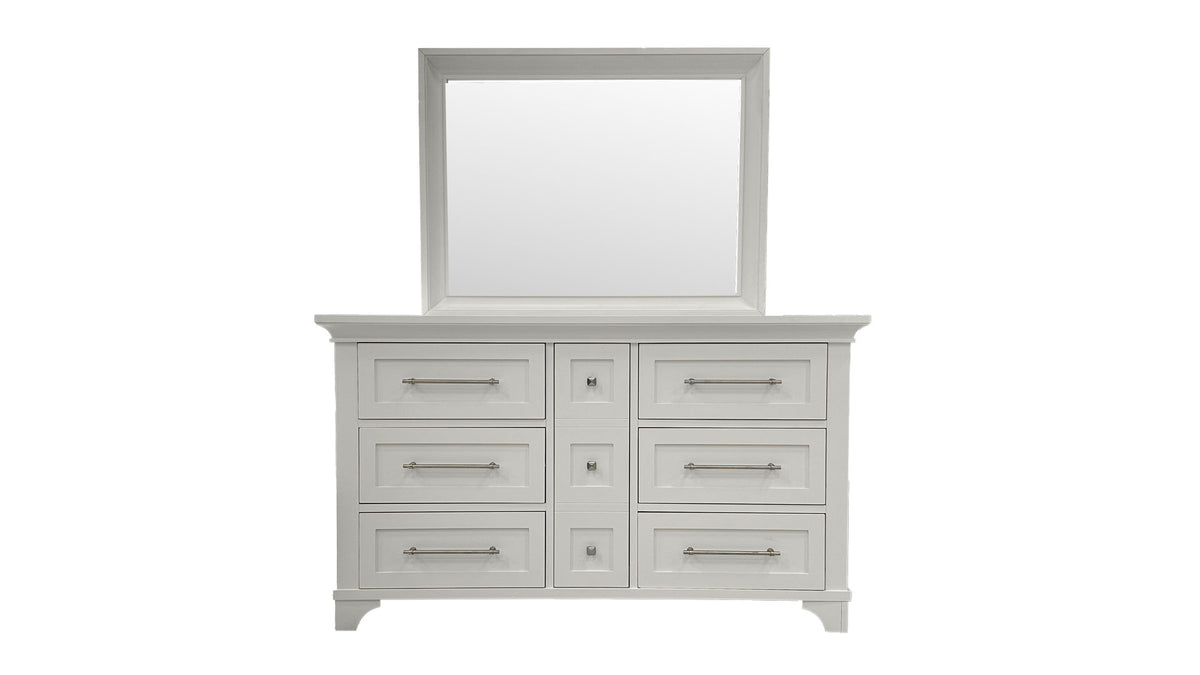 Bayou Vista White Dresser & Mirror