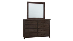 Java Dovetail Modern Farmhouse 8 Drawer Dresser w/Mirror