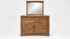 dresser and mirror on white bkg