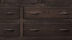 Tyler Solid Oak Wood Modern 9 Drawer Dresser w/Mirror