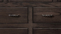 Tyler Solid Oak Wood Modern 9 Drawer Dresser w/Mirror