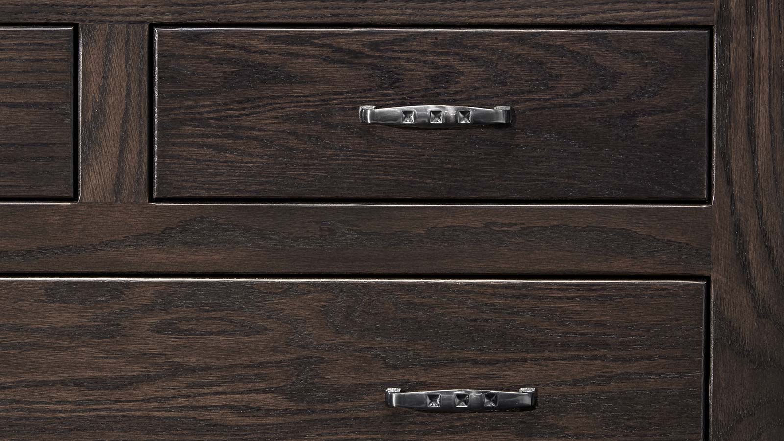 Tyler Solid Oak Wood Modern 9 Drawer Dresser w/Mirror