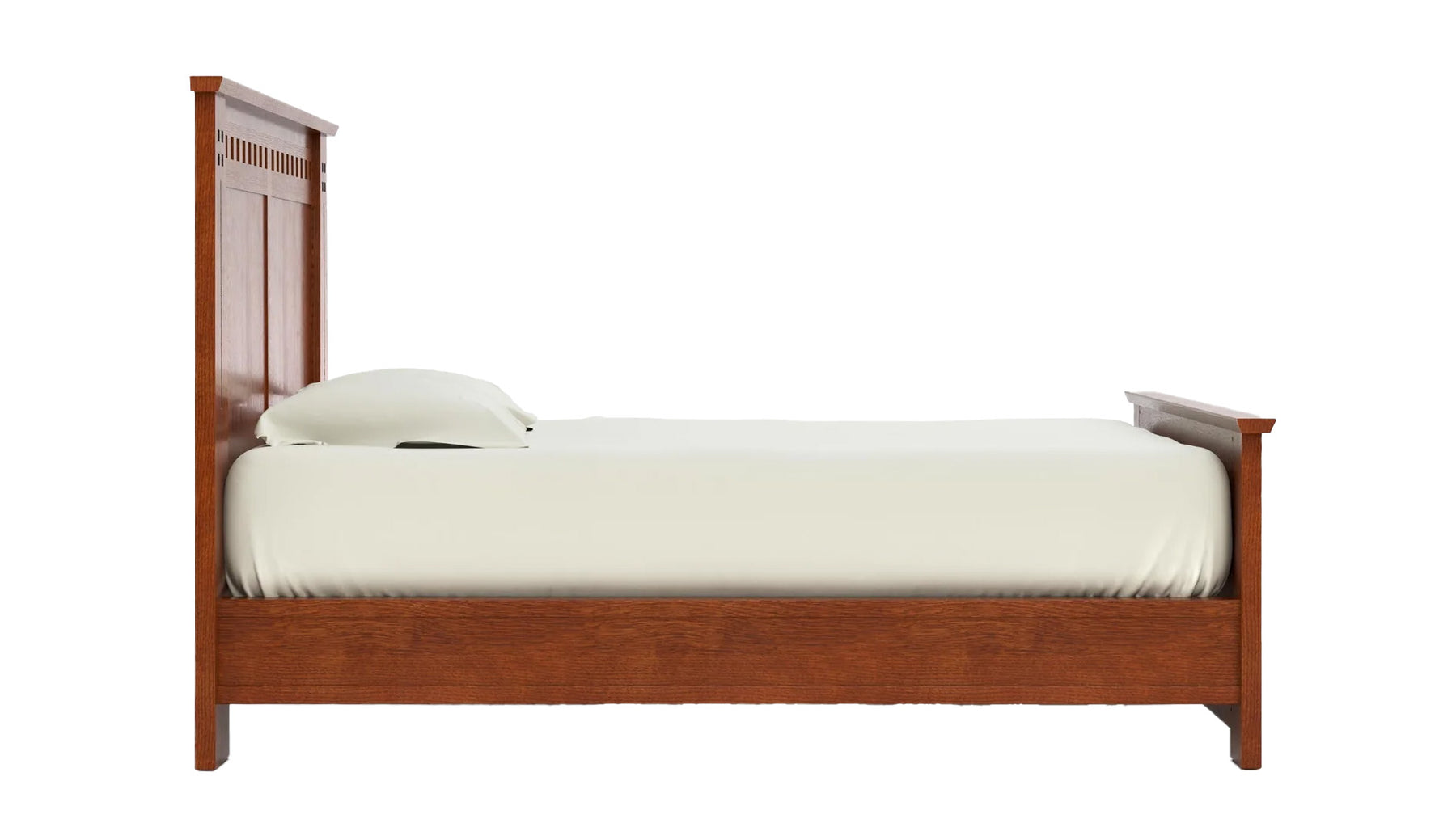 Cama Stickley Highlands de tamaño king — Tradición Arts & Crafts en roble blanco macizo aserrado al cuarto