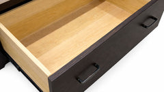 Tyler King Storage Bed with Upholstered Inset Headboard - Solid Wood Storage Bed - Handcrafted Amish - Made in USA