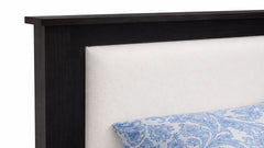 Tyler King Storage Bed with Upholstered Inset Headboard - Solid Wood Storage Bed - Handcrafted Amish - Made in USA
