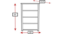 Turkey Creek Caramel Bookcase