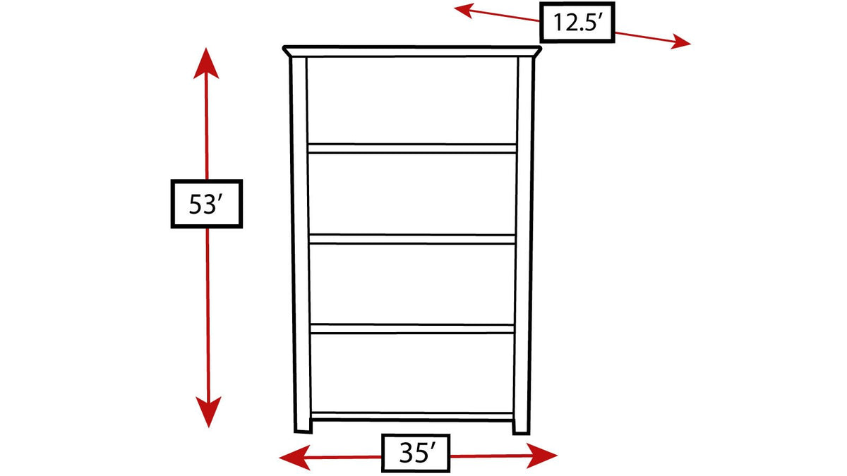 Turkey Creek Caramel Bookcase
