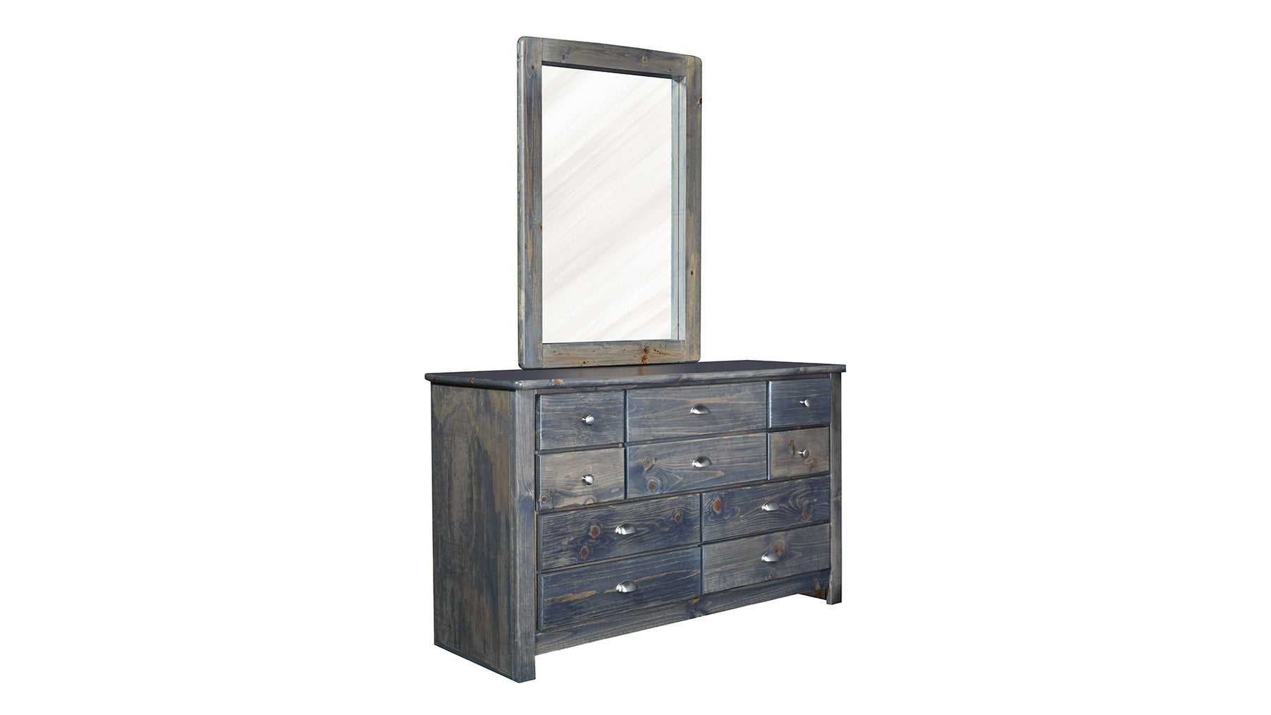 Turkey Creek Rustic Gray Dresser and Mirror