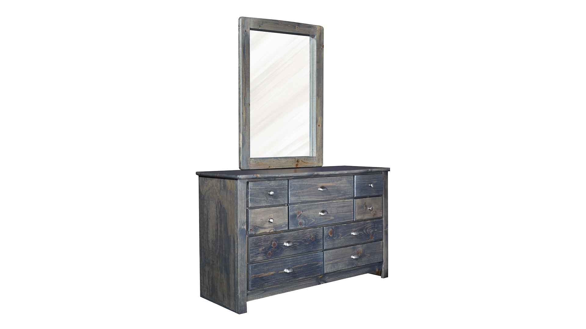 Turkey Creek Rustic Gray Dresser and Mirror