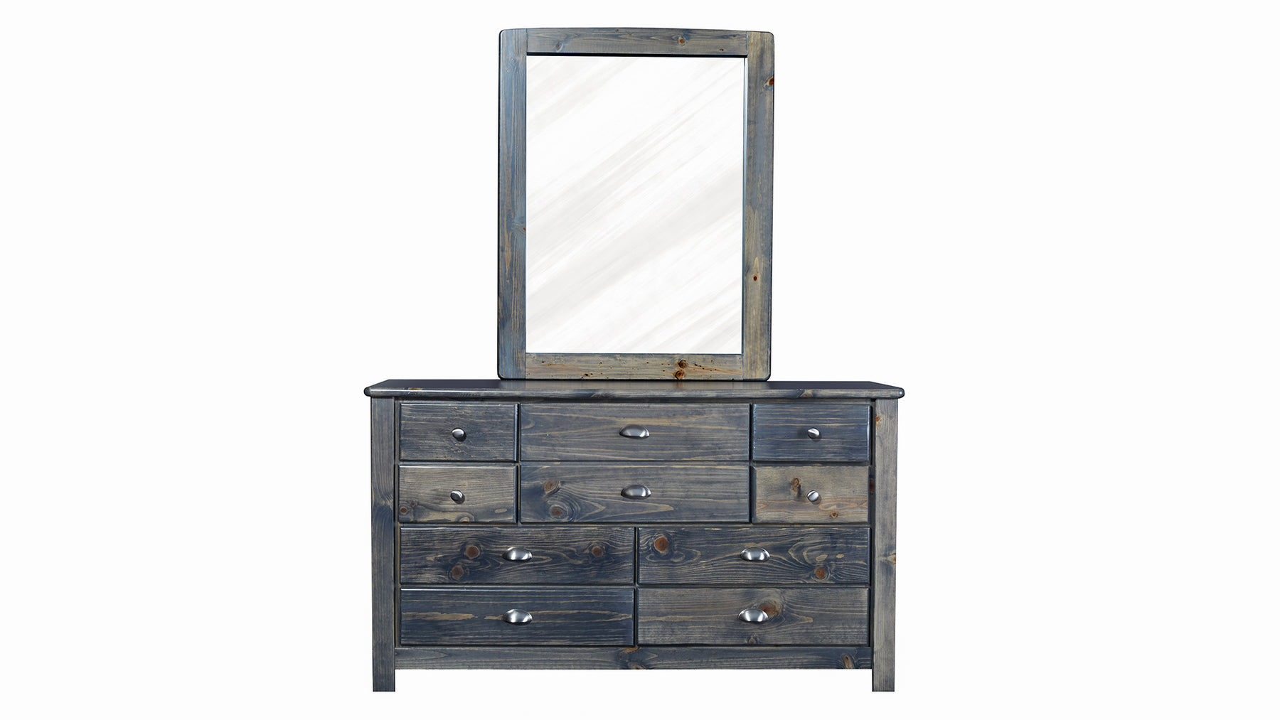 Turkey Creek Rustic Gray Dresser and Mirror