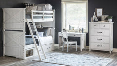 Flatiron White Twin Over Twin Bunkbed