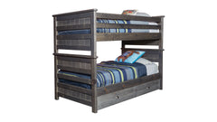 Full Over Full Size Turkey Creek Rustic Gray Bunk Bed