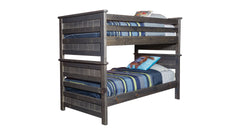 Full Over Full Size Turkey Creek Rustic Gray Bunk Bed