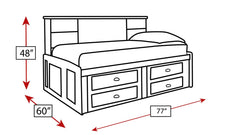 Full Size Turkey Creek Daybed w/Underdrawer Storage