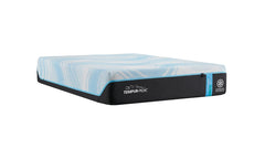 "Primer plano del Colchón Híbrido Luxe Breeze Medium con Sistema de Doble Funda SmartClimate® y TEMPUR-Material™"