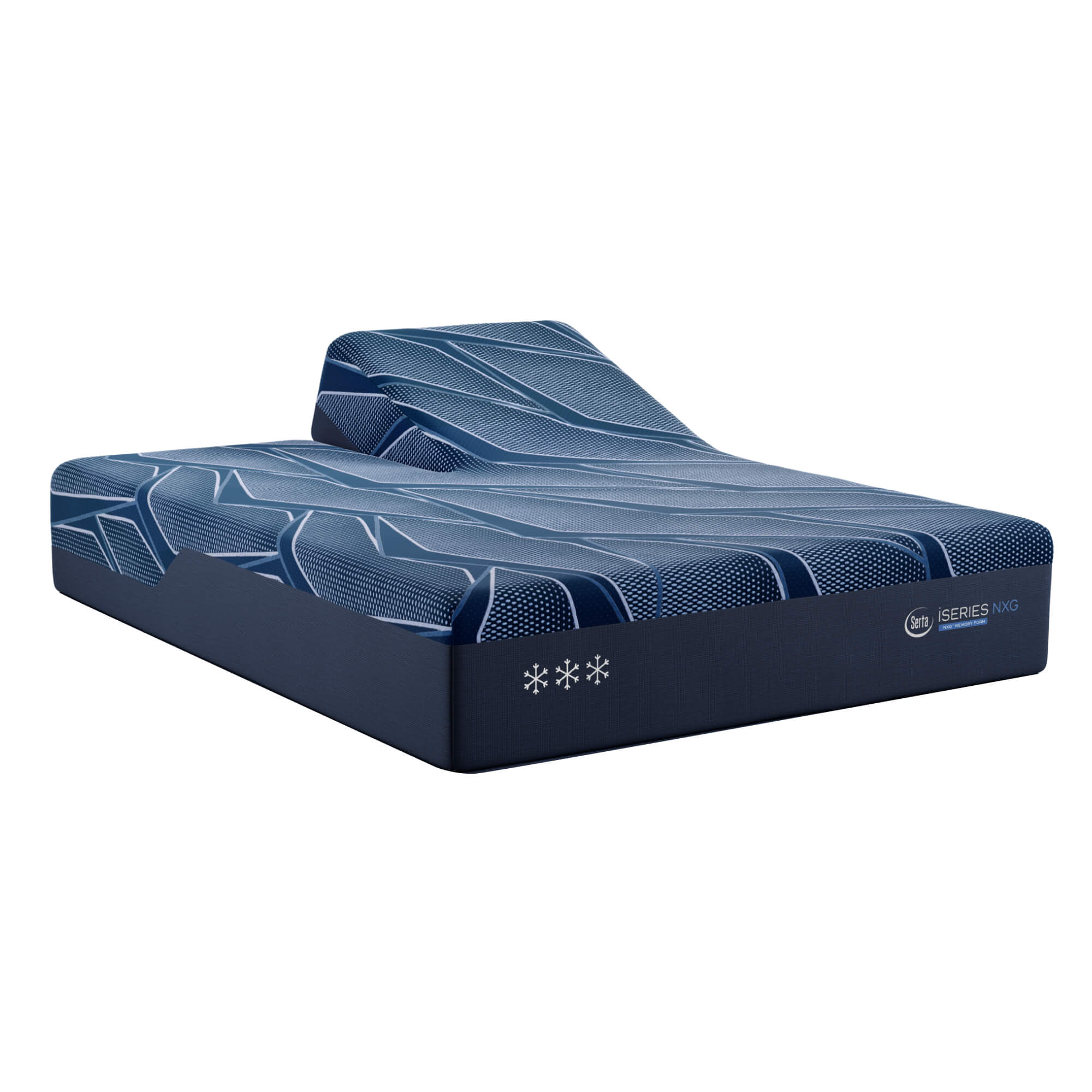 Split Head King Size Serta iSeries NXG 3500 Medium Mattress w/Adjustable Base