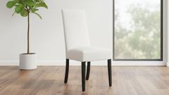 Alexander Cream Performance Fabric Solid Maple Dining Chair