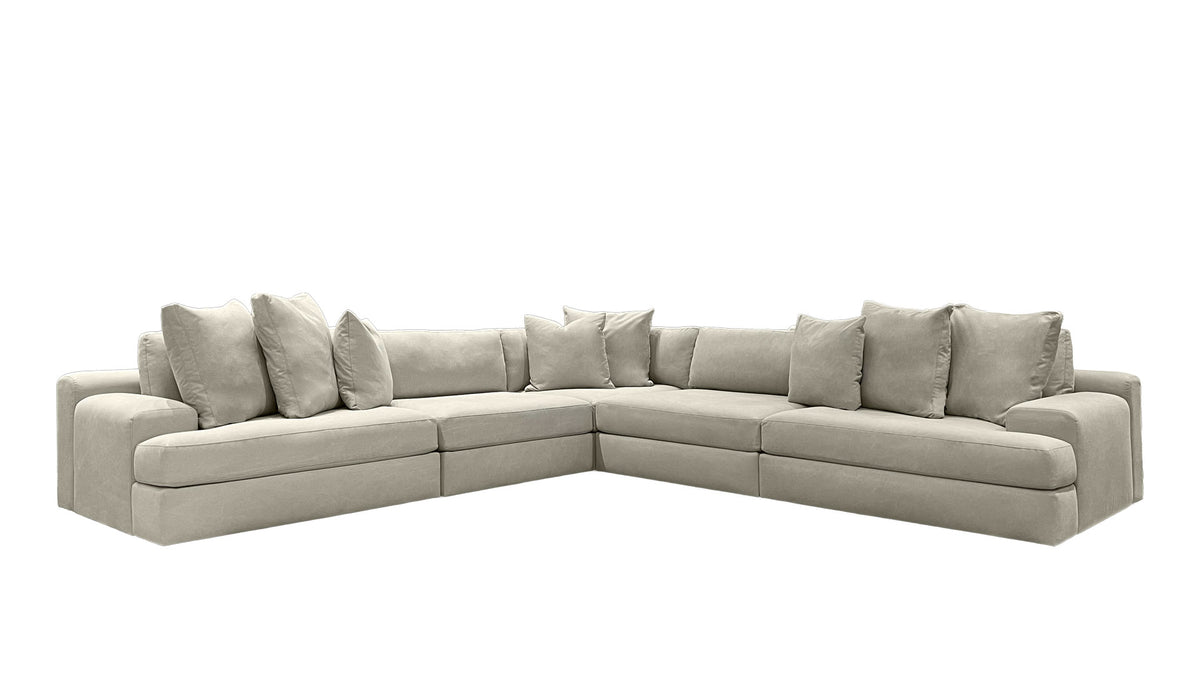 5pc Alessandro Oxford Platinum Sectional