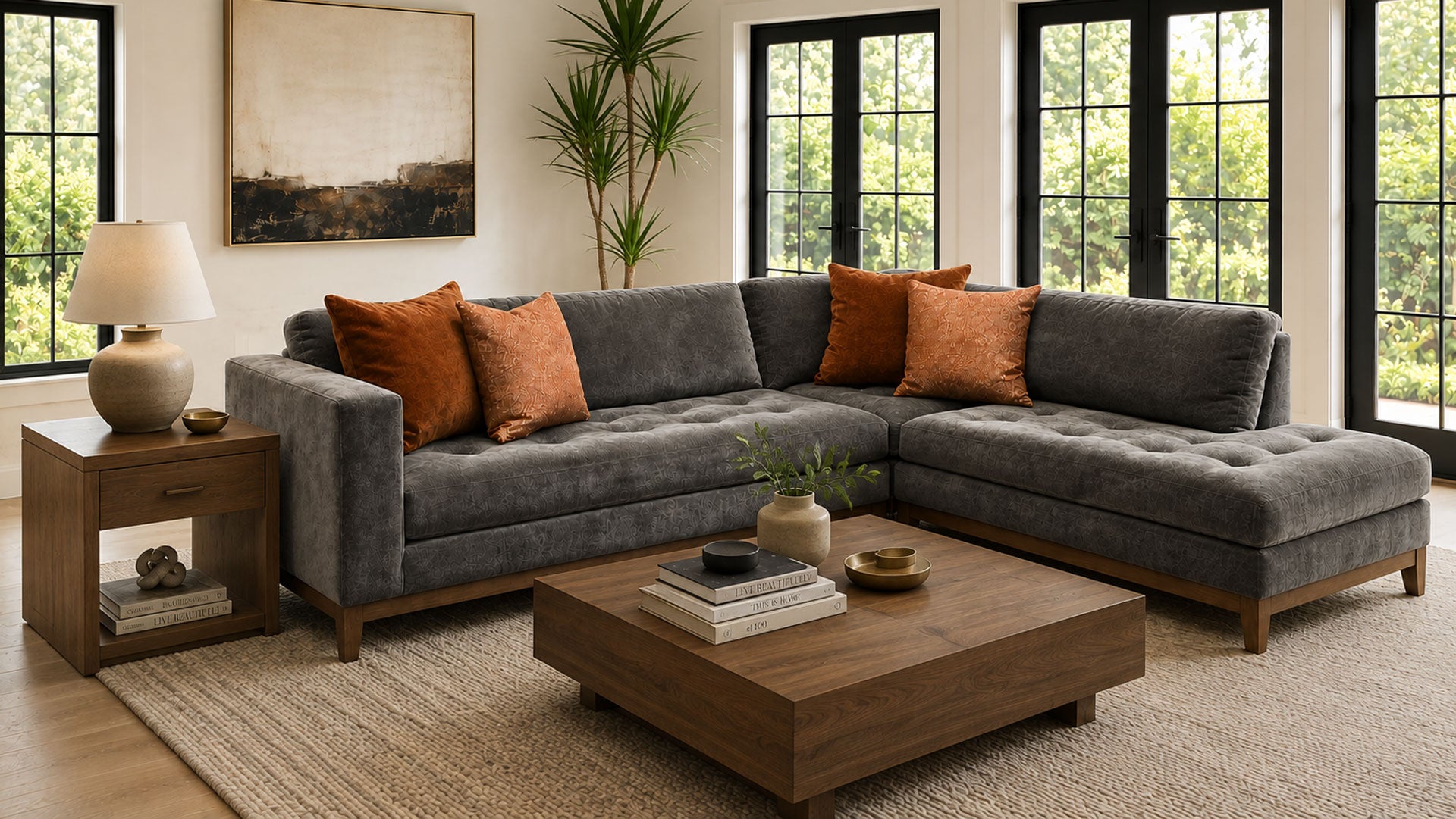 3pc Annabel Andrew Sectional, Made in USA | Gallery Furniture