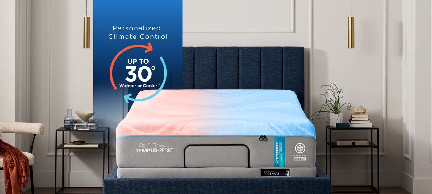TEMPUR-Pedic ActiveBreeze mattress with personalized climate control
