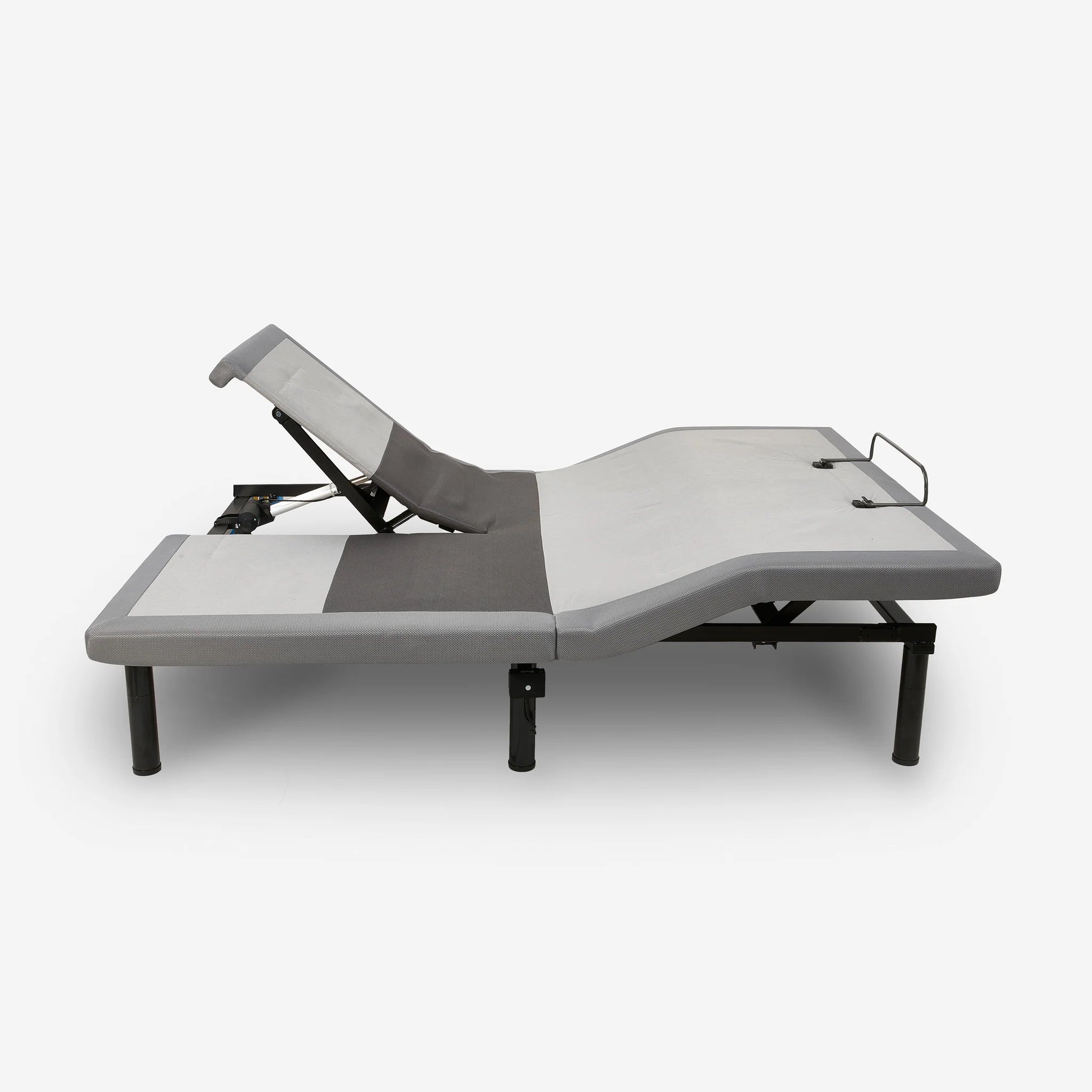 Adjustable bed base on a white background
