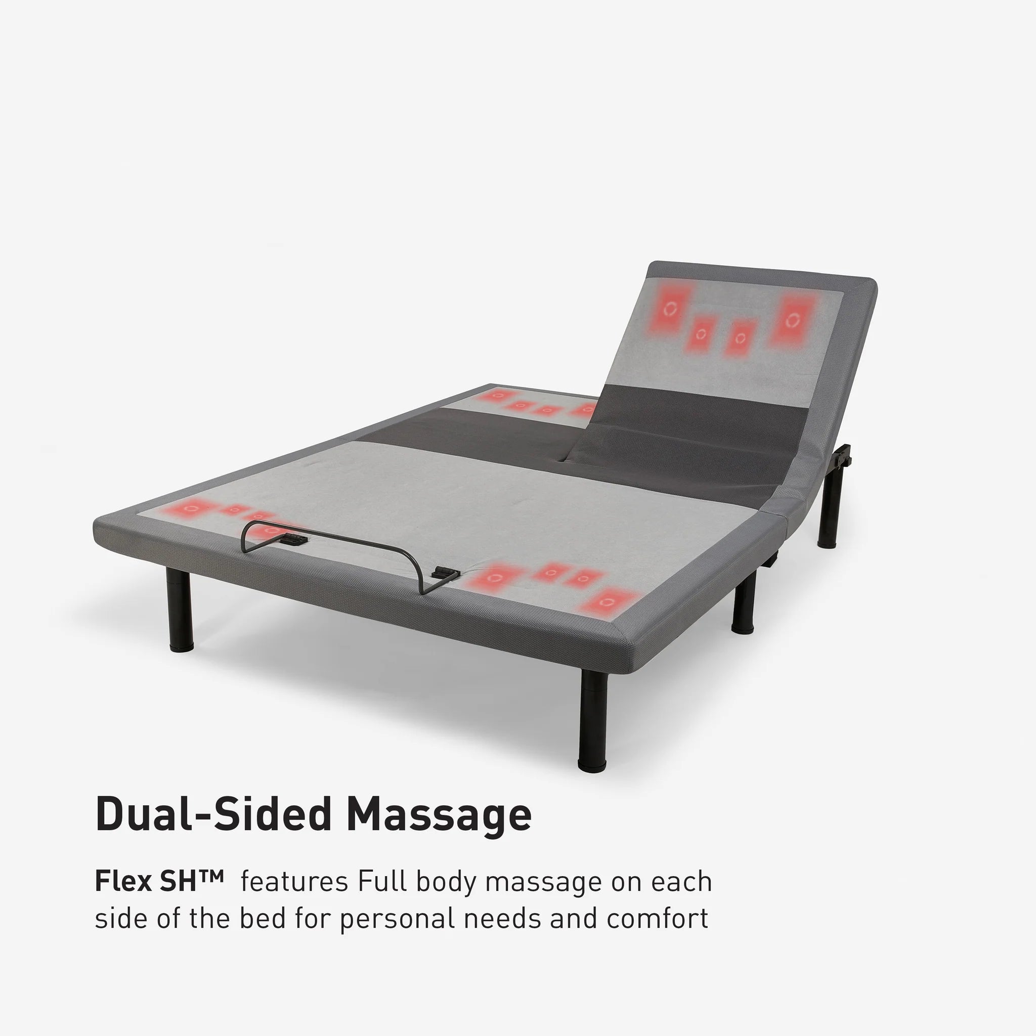 Massage bed with dual-sided massage feature on a white background