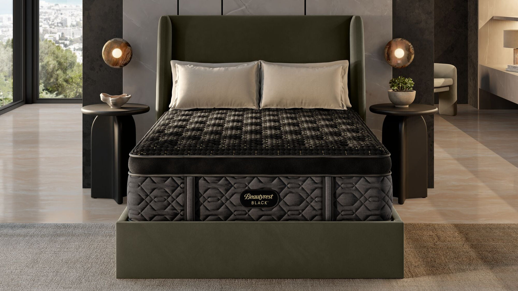 King Beautyrest Black Series 4 Plush Summit Pillowtop Mattress - Luxury Bedroom Display